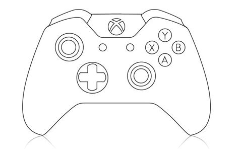 Xbox One Controller Sketch Coloring Page | Xbox one controller, Xbox ...