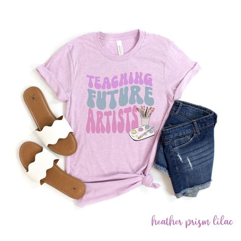 Retro Art Teacher T Shirt Teaching Future Artists Shirt Art Education