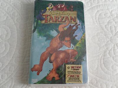 Tarzan Vhs Clamshell Case Walt Disney Film Certifi