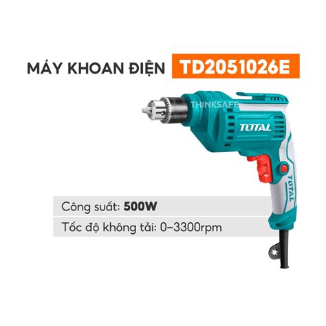 Máy khoan cầm tay Total khoan điện Công suất 500W 850W Công tắc đảo