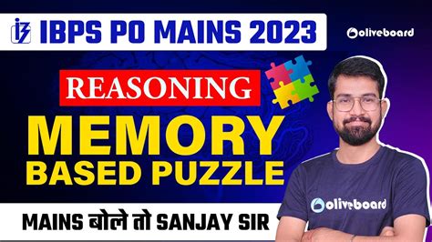 Ibps Po Mains Reasoning Memory Based Puzzle Ibps Po Mains