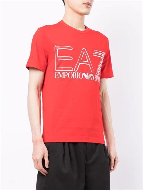 Ea7 Emporio Armani Logo Print T Shirt Farfetch