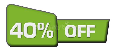 Discount Forty Percent Blue Grey Horizontal Stock Illustration