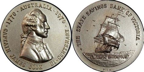 Medal James Cook Bicentenary State Savings Bank Historical Medal