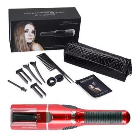 Maquina Corte Bordado Pontas Duplas Hair Trimmer Bivolt Vermelho