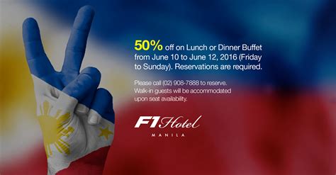 F1 Hotel Manila Buffet Promo: June 10-12, 2016 | Manila On Sale