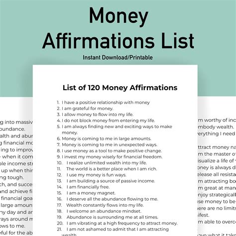 Financial Abundance Affirmations