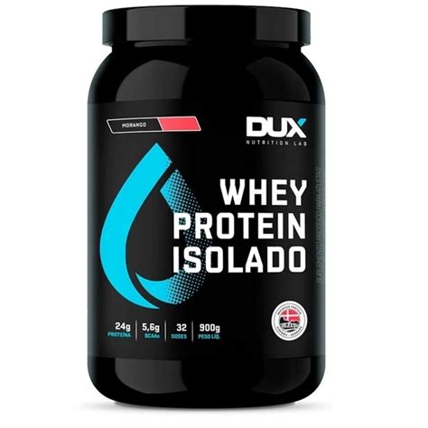 Whey Protein Isolado Morango 900g Dux Nutrition Morango Netshoes