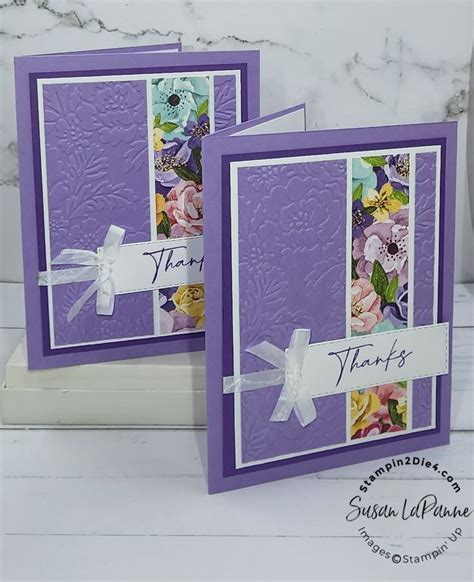 Two Cards With Flowers And Ribbons On Them