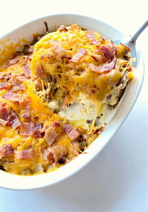 Keto Cauliflower Cheeseburger Casserole Easy Low Carb Recipe