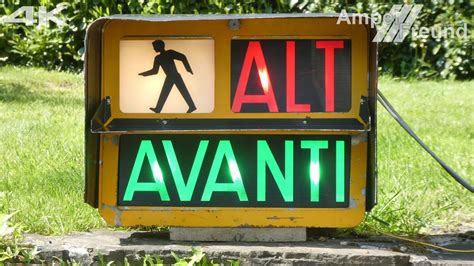 K Old Cge Italian Pedestrian Traffic Light Alt Avanti With White