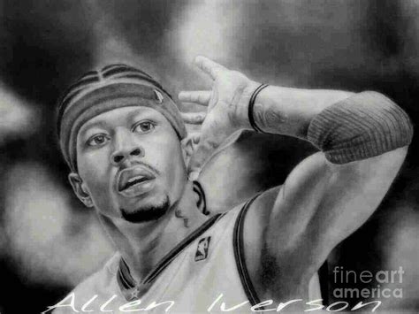 Allen Iverson Drawing by Clarence Pointer