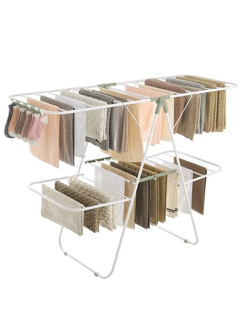 Songmics Clothes Drying Rack Foldable 2 Level Laundry Drying Rack