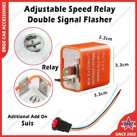 V Pin Speed Adjustable Relay Led Can Fm Flasher Relay Motorcycle