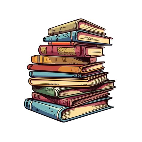 Premium Vector Hand Drawn Stack Of Books