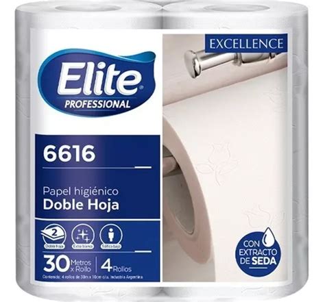 Papel Higiénico Elite Doble Hoja 30 Metros Pack X 4 Un 6616 Mercadolibre