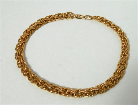 Signed Napier Collar Necklace Napier Gold Tone By Beadgarden55