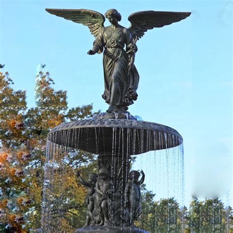 Large Modern Outdoor Art Custom Bronze Angel Fountain Sculpture