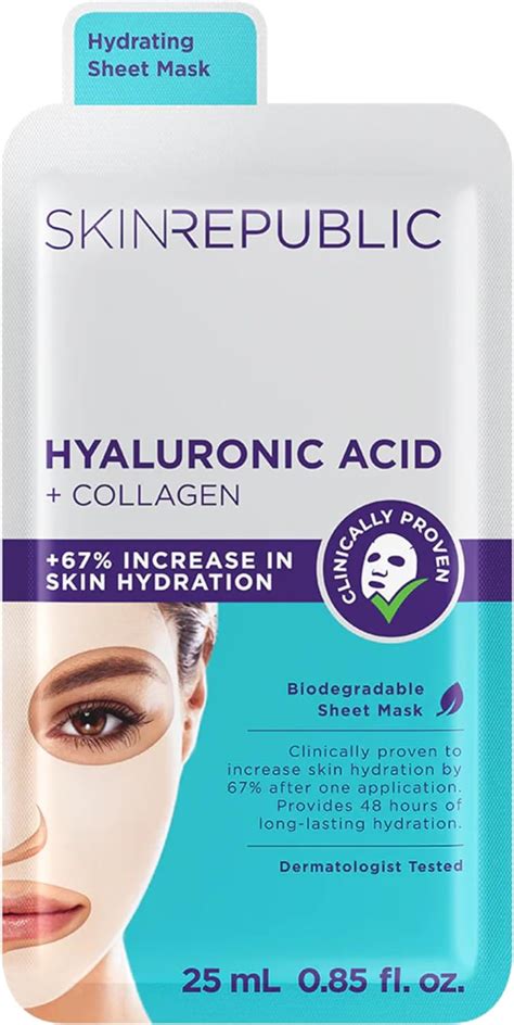 Skin Republic Hyaluronic Acid Collagen Hydrating Face Mask Helps