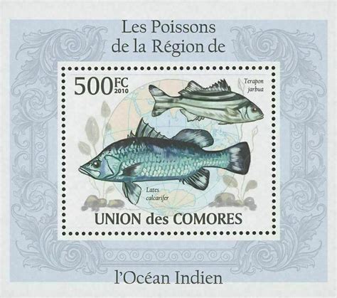 Indian Ocean Fish Lates Calcarifer Mini Sov Sheet Mnh Worldwide