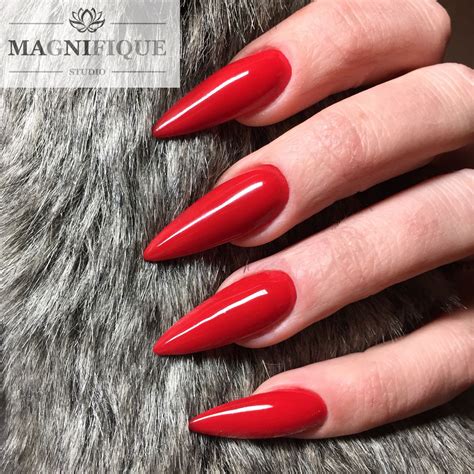 Red Nails Party Rote N Gel Czerwone Paznokcie Rote N Gel N Gel