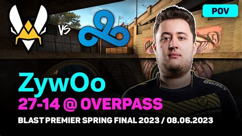 CSGO POV Vitality ZywOo 27 14 Vs Cloud9 Overpass BLAST Premier