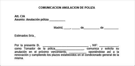 Modelo De Carta Para Dar De Baja Seguro Coche El Mundo Del Motor