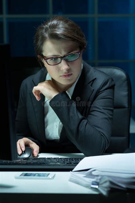 Filling The Documents Stock Photo Image Of Overtime 63726090