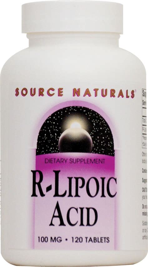 Source Naturals R Lipoic Acid 100 Mg 120 Tablets Vitacost