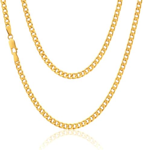 Alexander Castle 24 Solid 9ct Gold Chain Curb Chain Necklace 25mm