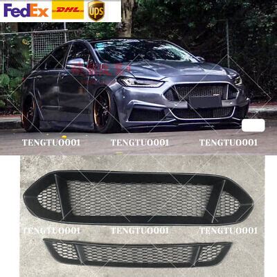 Pc Front Bumper Upper Lower Fiberglass Grille For Ford Mondeo Fusion