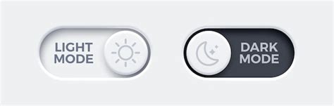 Premium Vector On And Off Toggle Switch Buttons Day And Night Mode