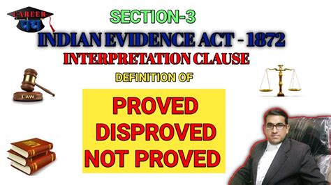 Section Proved Disproved Not Proved Evidence Act Evidence Act