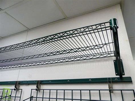 Wall Mount Grid Wire Racking System With Shelves Roller Auctions