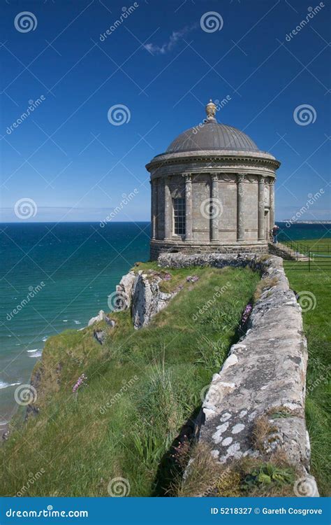 Mussenden Temple From Downhill House, Northern Ireland Stock Photo ...