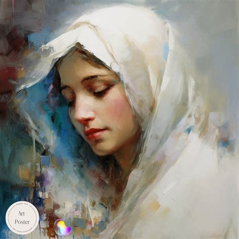 Blessed Virgin Mary Art Print A Stunning Image Of Mary Our Etsy