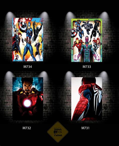 Kit Placas Decorativas Super Her Is Da Marvel E Dc X Cm