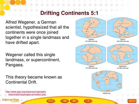 Ppt Table Of Contents Drifting Continents 5 1 Pg 164 167 Sea Floor