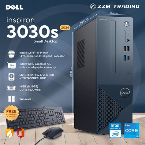 Dell Inspiron 3030S 2024 Small Desktop Intel Core I5 14400 16GB RAM