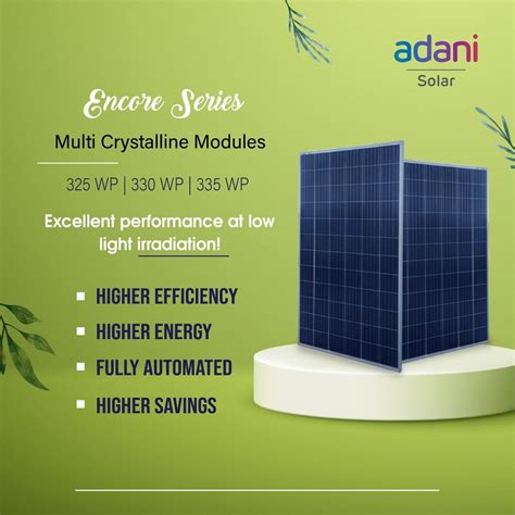 Adani Mono Perc Half Cut Bifacial Solar Panel 1kW 48 V 57 OFF