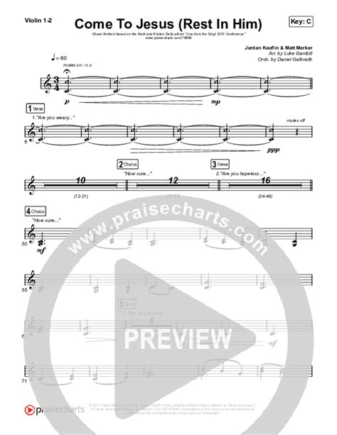 Come To Jesus Rest In Him Choral Anthem Satb Violin Sheet Music Pdf