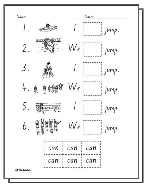 We Love To Jump Student Activity Sheets Studyladder Interactive