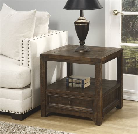 Lark Manor Table De Bout En Bois Massif Avec Rangement Atlai Reviews