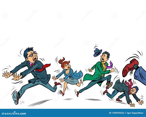 People Panic Stock Illustrations 9333 People Panic Stock