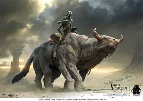 Michael Kutsche John Carter Thoat Concept Art