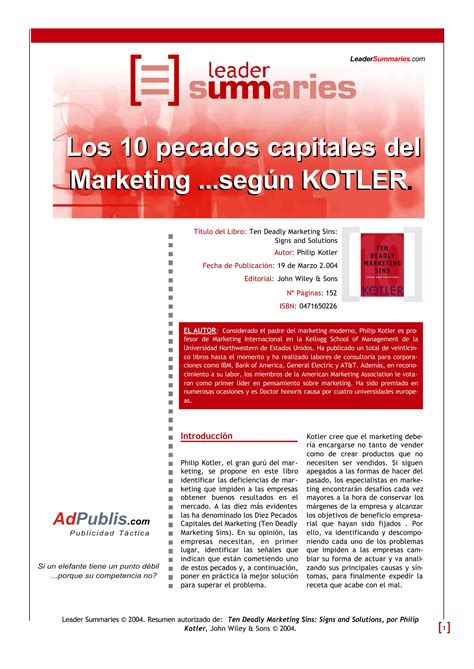 10 Pecados Capitales Kotler PDF