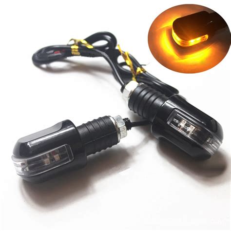 Universal Mm Motorcycle Handle Bar End Handlebar Light Led