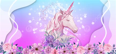 Purple Gradient Rainbow Unicorn Flower Background Unicorn Rainbow Background Background Image