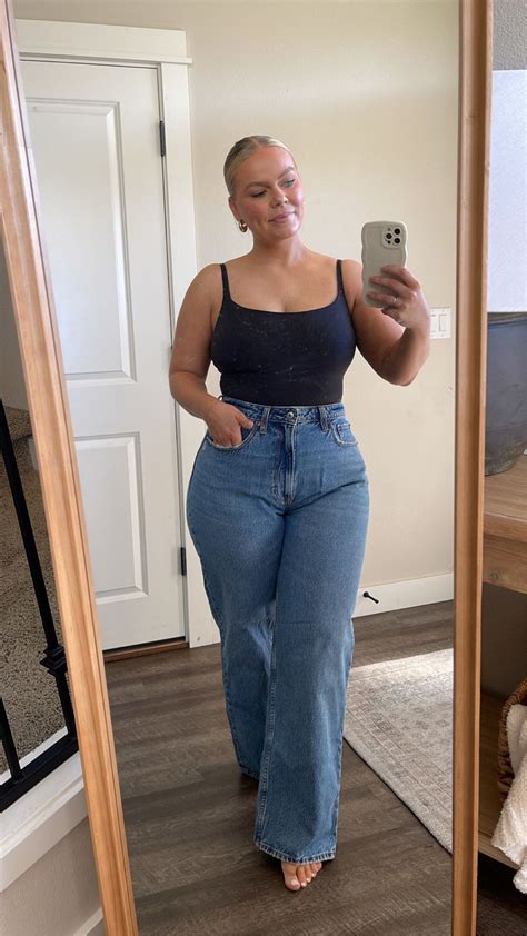 Curve Love High Rise Loose Jean Curated On Ltk Curvy Casual Outfits