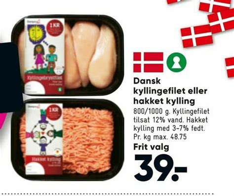 Dansk Kyllingefilet Eller Hakket Kylling Tilbud Hos Bilka